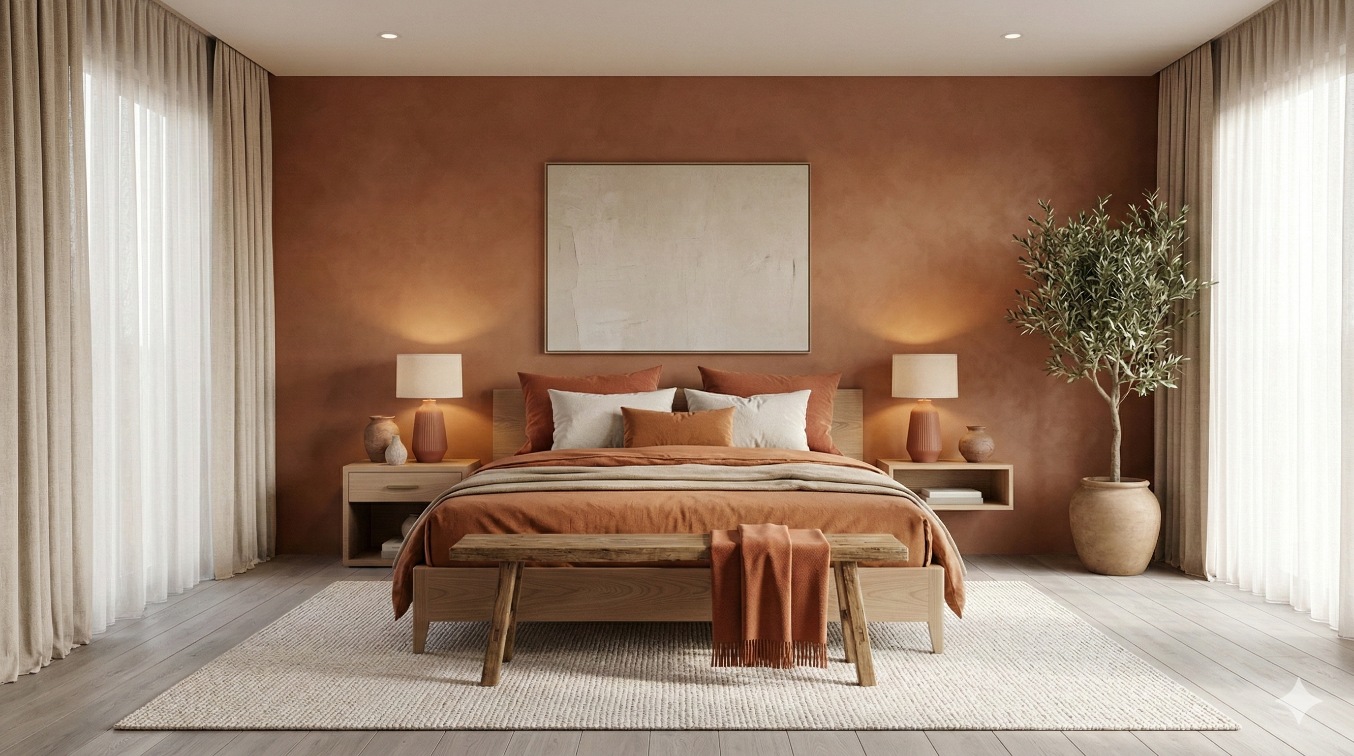 Terrakotta sovrum inspiration